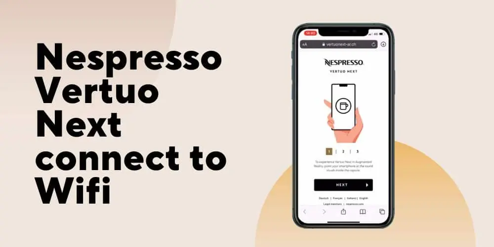 how to connect nespresso vertuo next to wifi