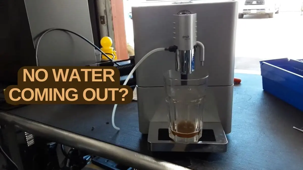 jura coffee machine no water coming out